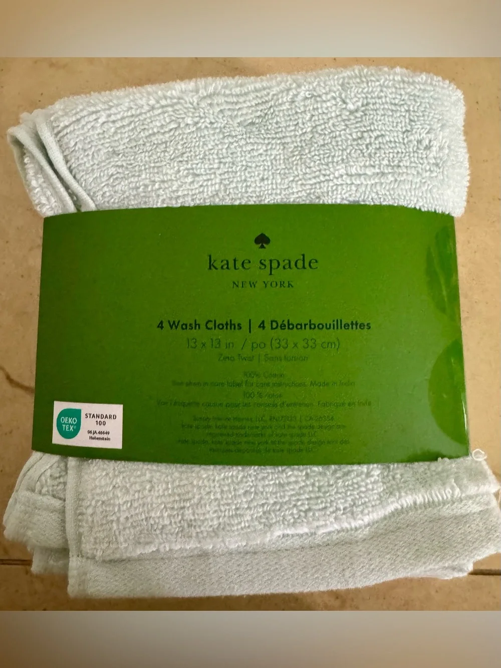 KATE SPADE NY PALE BLUE 7 PIECE TOWEL SET NEW